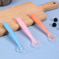 Baby boy girl silicone spoon soft head baby training Spoon soup spoon tableware cartoon silicone spoon. 
