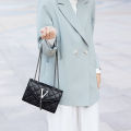 Black Luxury Handbags And Purse Women PU Leather Messenger Shoulder Bag Plaid Female Crossbody Bag Tassel Quilted Brand.