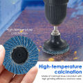 60Pcs  2 Inch Alumina Die Grinder Sanding Disc  Mini Flap Disc Set with 1/4 Inch Holder Flap Grinding Wheel Roll Lock Flap Wheel. 