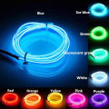 1/2/3/4/5M LED EL Wire Light Strip Battery Neon Glowing String Lights DIY Rope Tube Halloween Blacklight Multicolor Party Decor. 