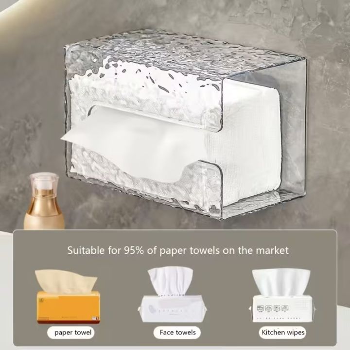 Luxury%20Water%20Ripple%20Tissue%20Holder,%20Wall%20Mounted%20U-Shaped%20No%20Drill%20Box%20for%20Kitchen%20Wipes%20&%20Bathroom%20Face%20Towel%20-%20Image%202