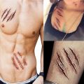 Zombie Scars Tattoos with Fake Scab Bloody Makeup Fool's Day Prank Props Party Decoration Wound Scary Sticker for Cosplay Costum. 