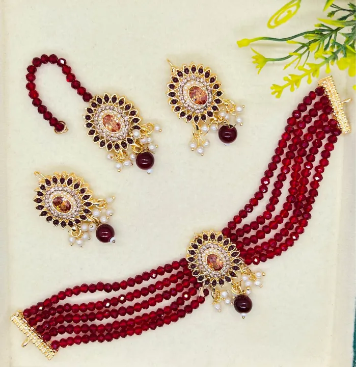 Charming%20Zarcon%20jewellery%20choker%20set%20with%20earrings%20and%20tika%20traditional%20design%20for%20girls%20and%20woman%20-%20Image%206