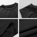 Compression Shirt Men Running Vest Summer Ice Silk Quick-drying Sports Sleeveless T-shirt Tight Basketball Gym Fitness Clothing. 
