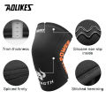 AOLIKES 7mm Neoprene Knee Sleeves for Weightlifting (Pair) Compression Knee Brace Support For Squats Crossfit Training Workout.