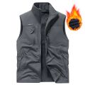 Men's Outdoor Sports Leisure Windproof Cold Proof Warm Vest for Autumn and Winter Comfortable Plush Warm and Fashionable Vest. 