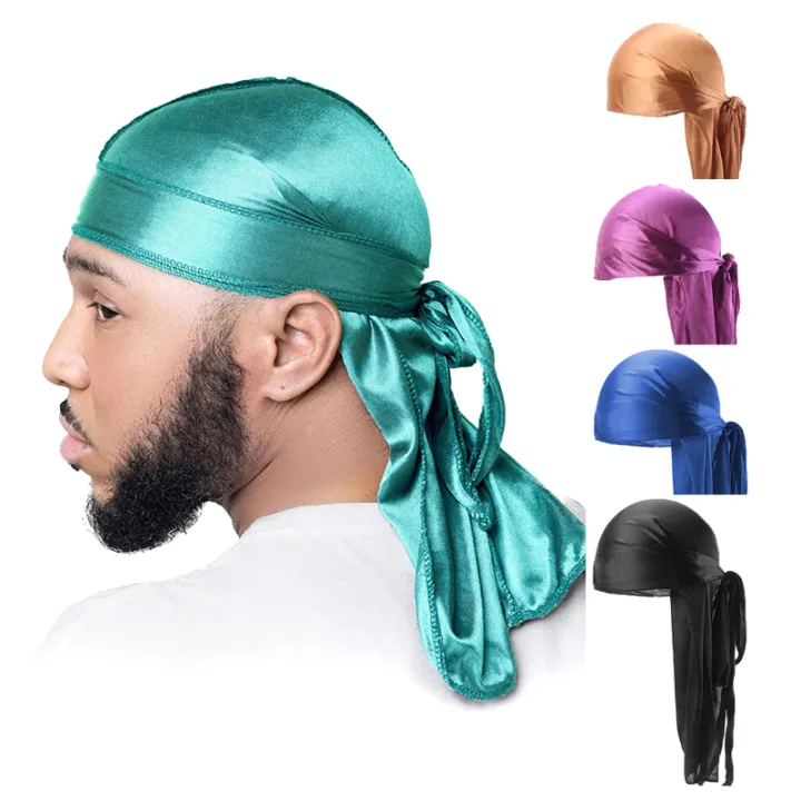 Long Tail Unisex Adult Satin Doo Rag Durag Bandanas Cap Pirate Hat ...