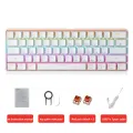 MUCAI MK61 Mechanical Keyboard Portable 61 Keys RGB LED Backlit USB Wired Office/Gaming Keyboards for Mac, Android, Windows. 