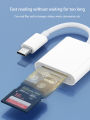 Two-in-One Type-c Smart Card Reader, USB 3.0, Universal OTG Card Reader, Supports SD/TF Card Reader. 