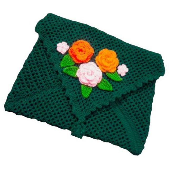 Crochet Floral Quran Pak Cover