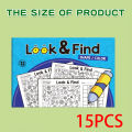 Interactive Hidden Objects Book for Kids , Look and Find Activity Book , Visual Search Exercises , Concentration Games. 