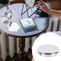 Stainless steel compact mirror. 