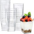 1-100Pcs Disposable Plastic Mousse Cup Ladder Shaped Cup Pudding Cup Dessert Cake Cup Appetizer Jelly Yogurt Mousse Baking Cup.