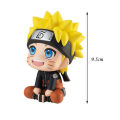 9.5cm Anime Figure Uzumaki Naruto Kakashi Uchiha Sasuke Itachi Kawaii Toy Q Figural Car Decoration PVC Model Gift. 