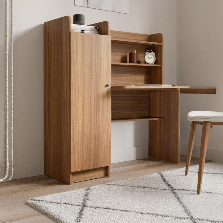 Furnisha Decor CULTURE Vision 1 Door Engineered Wood Laminated Board Study Table | Office Table | Multi-Purpose Study Table | Computer Table for Students | Desk for Work from Home | 5 Year Warranty