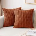 Fall Decorative Throw Pillow Covers Soft Corduroy Boho Striped Pillow Covers Pillowcases Farmhouse Home Decor for Couch Bed Sofa. 