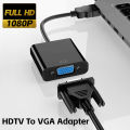 High Speed HDMI To VGA Adapter HDTV A Male To VGA Female Converter HDMI Scaler Video Cable Cord Converter For PC Laptop. 