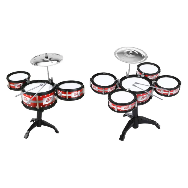 Beginners Kids Drum Set Musical Instrument Toys Educational Toys Toddlers Jazz Drum Set for Kids Kindergarten Girls Boys