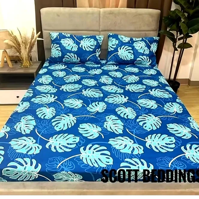 Semi%20Cotton%20bedsheet%20with%20pillow%20cover-%20Tropical%20Floral%20Summer%20Flamingo%20Palms%20Flower%20Leaves%20Design%20-%20Image%204