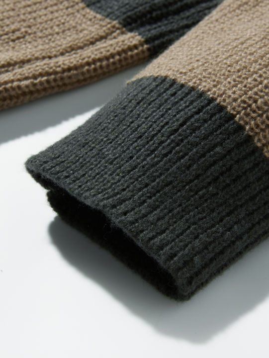 New%20Loose%20Bottoming%20Sweater%20Casual%20Versatile%20Striped%20Pullover%20Men's%20Round%20Neck%20Sweater%20-%20Image%203