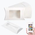 10/30/50pcs kraft paper pillow box with transparent window, candy packaging box, snack box for birthday wedding party. 