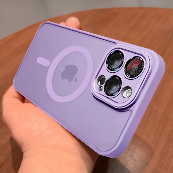 Magnetic%20Luxury%20Matte%20Translucent%20Armor%20Shockproof%20Case%20For%20iPhone%2016%2015%2014%2013%2012%2017%20Pro%20Max%20Plus%20Magsafe%20Wireless%20Charge%20Cover%20-%20Image%208