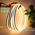 220V Warm Yellow Neon Flexible & Waterproof LED Rope Lights For Indoor/Outdoor Decorations.. 