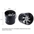 4 Inch Fan Air Ventilator For Home Kitchen Metal Pipe Ventilation Exhaust Fan Mini Extractor Bathroom Toilet Wall Fan Duct Fan. 