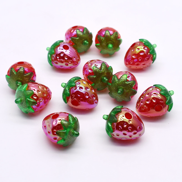 Cartoon%20Acrylic%20Simulation%20Straight%20Hole%20Strawberry%20Beads%20DIY%20Hair%20Rope%20Keychain%20Pen%20Jewelry%20Accessories%20Material%20Loose%20Beads%20-%20Image%205