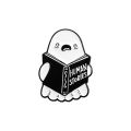Cartoon Ghost Boo Enamel Pins Human Stories Book Creative Brooches Halloween Backpack Clothes Lapel Badge Gift for Kids Friends.