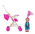 Barbie doll with pram stroller toy for Girls Pink and white Color movable wheel (Aizal Mall) Best Quality 100%. 