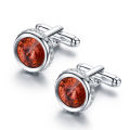 PINANNIE Men's Crystal Cufflinks for Wedding, Elegant Business Formal Dress Shirt Accessories, for Groom, Him, Father's Day.