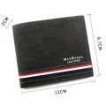 Short Men Wallets Zipper Coin Pocket Slim Card Holders Luxury Male Purses High Quality PU Leather Men's Wallet Money Clips. 