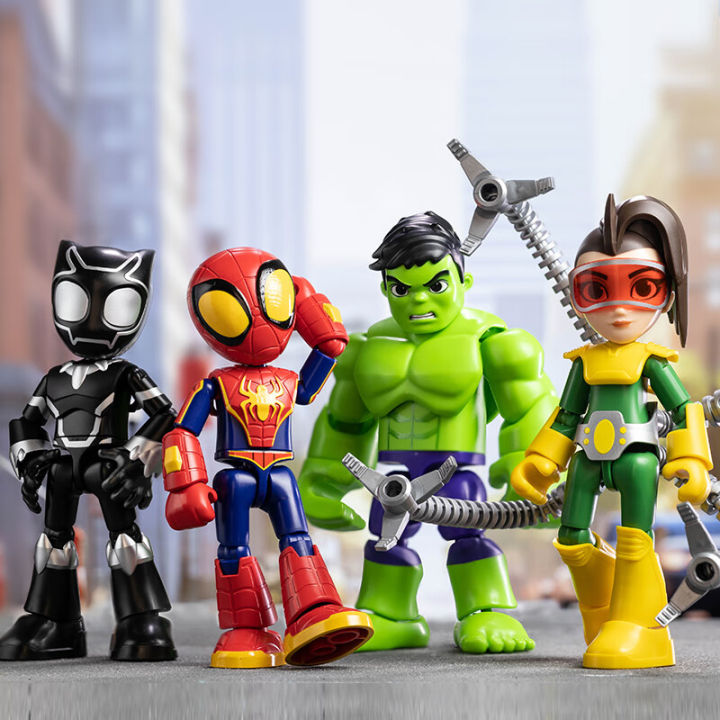 Original%20Blokees%20The%20Amazing%20Spider-Man%20Miles%20Morales%20Gwen%20Black%20Panther%20Action%20Figure%20Blind%20Box%20Anime%20Model%20Doll%20Kids%20Toy%20%20-%20Image%202