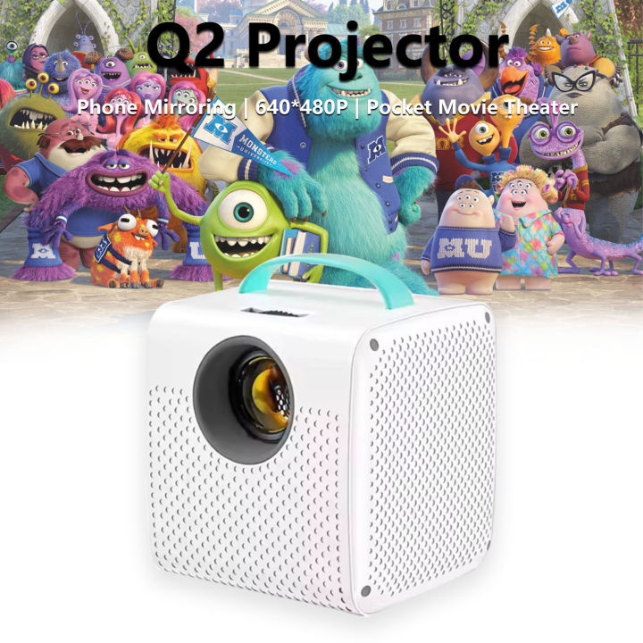 Projector Q2 Q2 Pocket Projector | Smartphone Screen Mirroring | Ultra-Portable for ...
