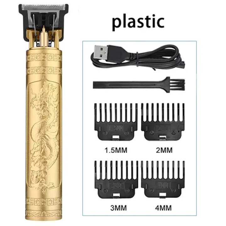 Vintage T9 Electric Hair Cutting Machine Hair Clipper Professional Men Shaver Rechargeable Barber Trimmer for Men Dragon Buddha