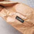 New 1Pc Brown Paper Lunch Bag Reusable Insulated Thermal Cooler Sack Magnetic Closure. 