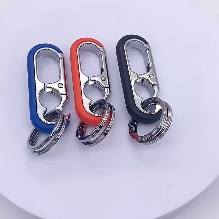 Auto Car Accessories Multi-Functional Keys Organizer Waist Buckle Metal Metal Key Buckle Key Ring Double Ring Keychain Bottle Opener Key Chain Car Keychain Car Key Holder