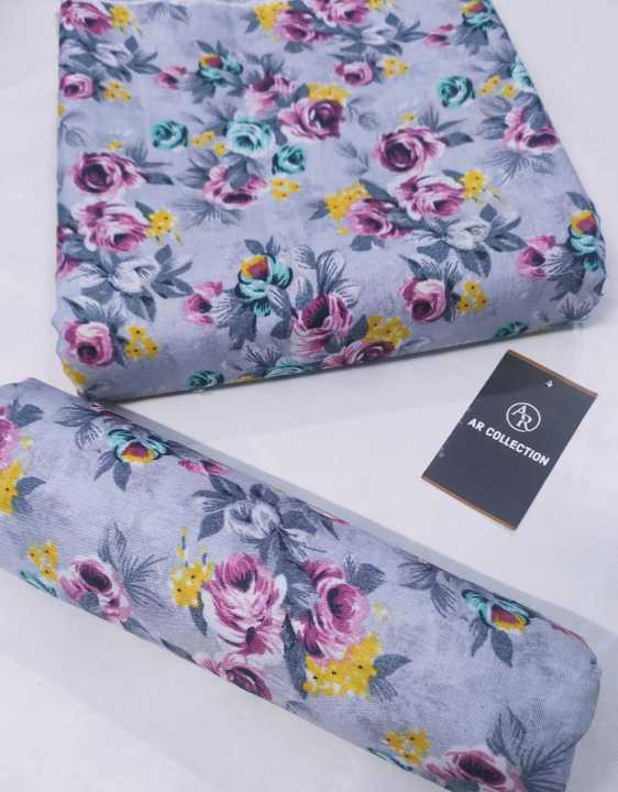 Swiss Lawn Unstitched 2-Piece Printed Suit (Shirt 2.5m, Trouser 2.5m)