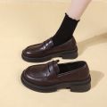 New Japanese Style College Student Shoes Cosplay Lolita Shoes for Women/Girl Fashion Black/Coffee Uniform Platform Shoes 2024. 