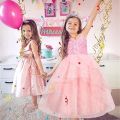 Good Witch Glinda Costume Pink Dress With Crown Magic Wand And Gloves For Wicked Girls Halloween Cosplay Birthday Prom Outfits. 