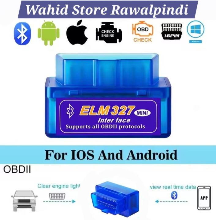 OBD mini ELM327 Bluetooth 5.1 OBD2 V2.1 Auto Scanner OBDII 2 Car ELM 327 Tester Diagnostic Tool for IOS Android Windows Symbian