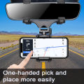 SEAMETAL Rearview Mirror Phone Holder for Car Free Rotation Adjustment Phone Mount Stable Gripper Smartphone Navigation Bracket. 