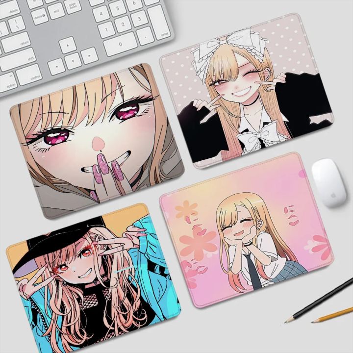 Small Cute Anime Mouse Pad for Computer Mouse Kitagawa Marin Mousepad Gaming Desk Accessories Office Offices Mat Mats Gamer Rug