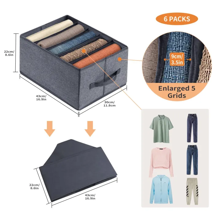 Storage%20Bag%20%206%20pockets%206%20Grids%20Washable%20Wardrobe%20Clothes%20Organizer,%20Jeans%20Compartment%20Storage%20Box,%20Clothes%20Drawer%20Mesh%20Separation%20Box,%20Portable%20Foldable%20Closet%20-%20Image%203