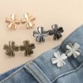 1 Pair Jeans Button Adjustable Clips for Pant Skirts Waist Tightener Buckle Snap Button Adjuster Pants Pin Retractable Button. 