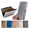 Antitheft ANTI Rfid Blocking ID Bank Credit Card Holder Wallets Men Slim Thin Aluminum Box Metal Mini Minimalist Cardholder Case.
