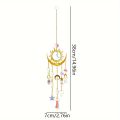 1pc Star Moon Wind Chime Pendant Cross Border Exclusive Crafts Garden Decoration Pendant Sun Catcher.
