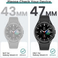 2PCS Glass+Case for Samsung Galaxy Watch 6 Classic 43mm 47mm Waterproof PC Bumper Cover+Screen Protector Galaxy Watch6 40mm 44mm. 