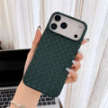 Braided Textured Phone Case for IPhone 17 AIR 16E 15 14 Plus 13 12 11 Pro Max Liquid Silicone Knitted Pattern Breathable Cover.
